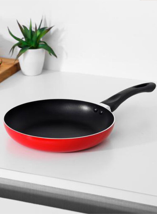 Royalford Aluminum Fry Pan Strong Aluminum Body With Non-Stick Coating And Bakelite Handle Assorted 24x4.5cm - Image 3
