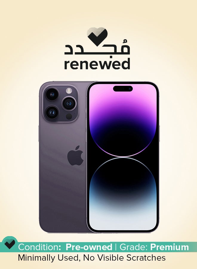 Apple - Renewed - iPhone 14 Pro 256GB Deep Purple 5G With Facetime - International Version - Image 1