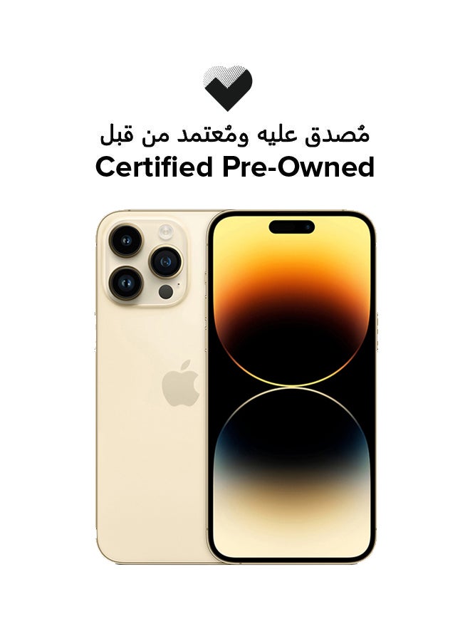 ابل  Certified Pre owned - iPhone 14 Pro Max 256GB Gold 5G - International Version - Image 1