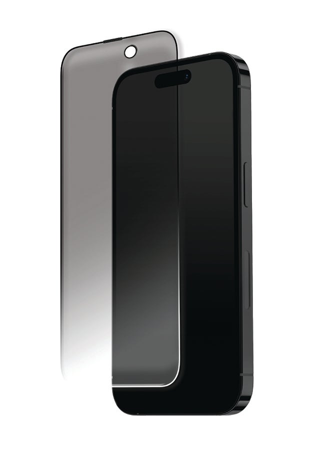جوي شاشة حماية للخصوصية للآيفون 15 – حماية خصوصية ضد التجسس، زجاج ألومينوسيليكات مقاوم للكسر، طلاء إلكتروليتي فائق السلاسة، استجابة لمس عالية، ونظام تثبيت سهل - Image 1