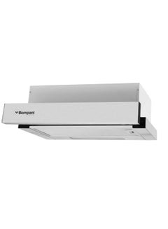 Bompani 90Cm Built-In Hood With Stainless Steel, Slide Out Design, 2 Speeds, 440 M3/H, Aluminum And Carbon Filters, 3-Layer Aluminum Filter 2 Pieces BOCP693N Silver 