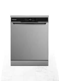 15-Place Setting Dishwasher - Premium Inox Finish, Turbo Fan, 8 Programs, Led Display, Overflow Protection, 4-Star Energy Rating, One-Year Warranty 1900 W BO5021ST Silver