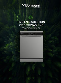 Bompani 15-Place Setting Dishwasher - Premium Inox Finish, Turbo Fan, 8 Programs, Led Display, Overflow Protection, 4-Star Energy Rating, One-Year Warranty 1900 W BO5021ST Silver  - Image 5