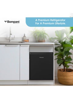 Bompani 78 Litter Single Door Refrigerator - Defrost Fridge Freezer With Smart Sensor And Humidity Control With 1 Year Full And 5 Year Compressor Warranty BR110N Black  - Image 4