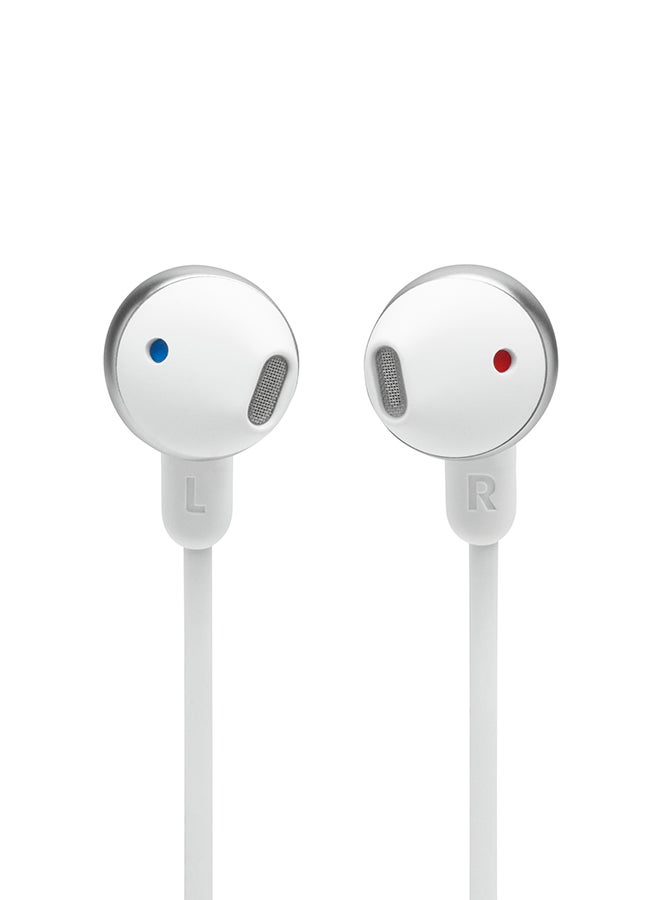 JBL Tune 215BT Wireless In-Ear Headphones, Pure Bass Sound, Lossless 5.0 Bluetooth, 16H Battery, Magnetic Cable, Multi-Point Connection, Voice Assistant, 3-Button Remote With Mic White 