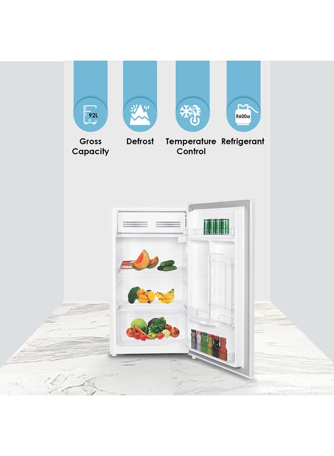 Bompani - 92 Litter Single Door Refrigerator - Defrost Fridge Freezer With Smart Sensor & Humidity Control With 1 Year Full And 5 Year Compressor Warranty BR146 White - Image 1