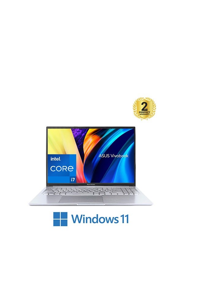 ASUS - ASUS Vivobook 15 X1500EP-EJ007W, i7-1165G7, 8GB, 512GB SSD, Nvidia MX 330 2GB, 15.6 INCH FHD, WIN 11  ransparent Silver /Fingerprint English/Arabic transparent silver - Image 1