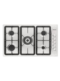 Bompani 90Cm Gas Hob - Stainless Steel With Full Safety Features, Auto Ignition, 5 Gas Burners, Triple Ring Center, Classy Control Panel, Cast Iron Pan Supports, Flame Failure Device, 11Kw Gas Input, Lpg Compatible - 1 Year Full Warranty BO293GML Silver  - Image 1