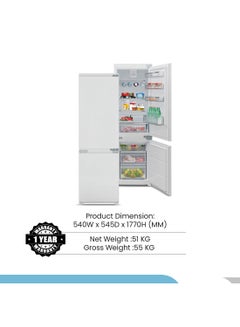 Double Door Built-In Refrigerator, No Frost, Bottom Freezer, Mechanical Controls, Frost-Free System 256 L BO6862NF White - pnsku/N53436881A/45/_/1718376777/6b1153b9-5b75-4087-b2ab-3920d36ffa5c