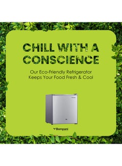 Bompani 47L Single Door Refrigerator, Defrost Fridge Freezer With Smart Sensor And Humidity Control With 1 Year Full And 5 Year Compressor Warranty- BR64SLVR Silver  - Image 3