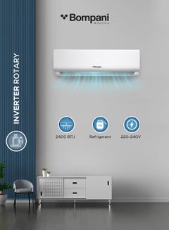 Bompani 24,000 Btu Split Ac – Inverter Rotary Technology, R410A Refrigerant With Overload Protection, Delay Start, Self Diagnose, Quick Humidity Extraction, Replaceable Air Filter BSAC247VT White  - Image 3