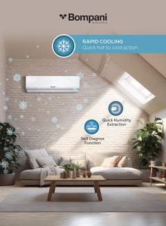 Bompani 24,000 Btu Split Ac – Inverter Rotary Technology, R410A Refrigerant With Overload Protection, Delay Start, Self Diagnose, Quick Humidity Extraction, Replaceable Air Filter BSAC247VT White  - Image 5