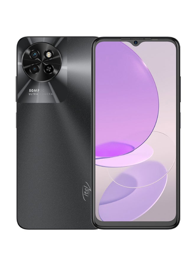 إيتيل هاتف S23 ثنائي الشريحة بلون أسود نجمي 8+8 جيجابايت وذاكرة وصول عشوائي 128 جيجابايت ويدعم تقنية 4G - إصدار الشرق الأوسط - Image 1