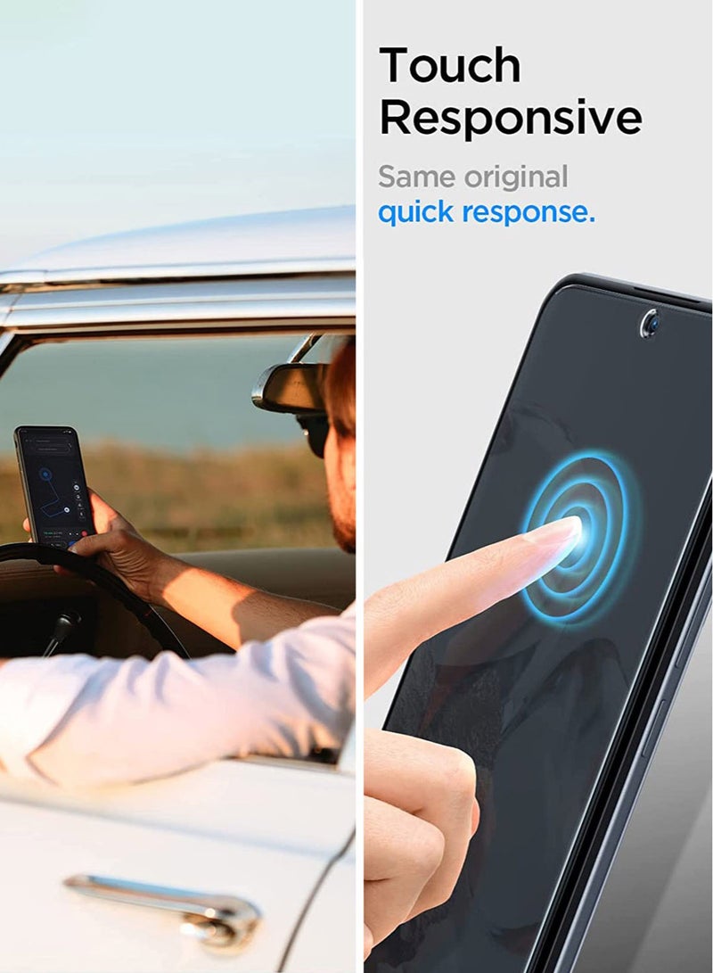 Spigen Glastr Slim 2 Pack For Xiaomi 12T, 12T Pro Screen Protector Premium Tempered Glass - Case Friendly Clear - Image 3