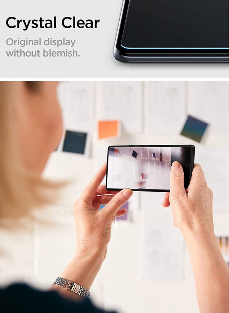 Spigen Glastr Slim 2 Pack For Xiaomi 12T, 12T Pro Screen Protector Premium Tempered Glass - Case Friendly Clear - Image 5