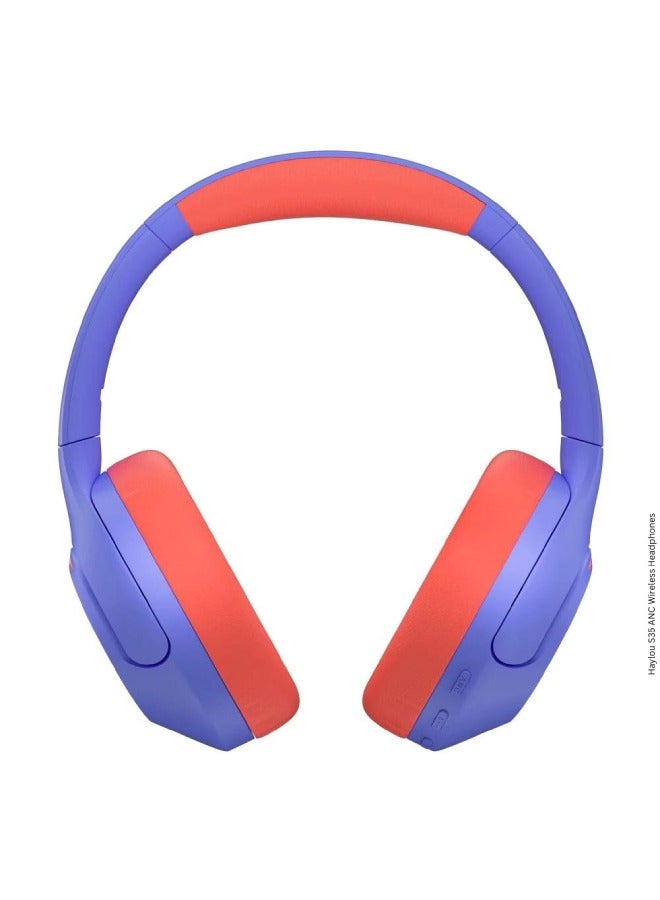 Haylou - S35 Wireless Headphones ANC Ziying USB Comportable Fit Headphones With Active Noise Cancellation And Touch Controls Purple - Image 1