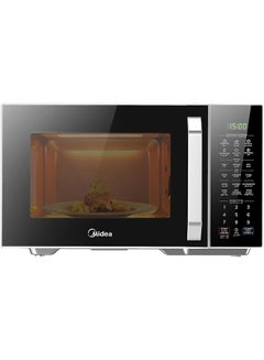 Midea 2-In-1 Microwave Oven With Grill, Digital Touch Control, Child-Safety-Lock, 11 Pre-Programmed Menus, LED Display, Grilling Roasting And Cooking Functions, Full Glass Finish 29 L 900 W EG9P032MX Silver  - Image 1