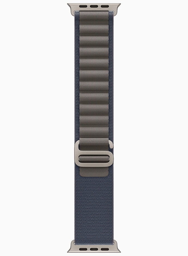 Apple - Watch Ultra 2 GPS + Cellular, 49mm Titanium Case With Small (Band fits 130–160mm wrists) Blue Alpine Loop - Image 1