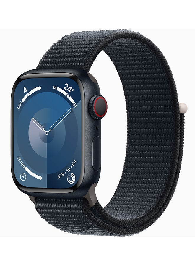 Apple Watch Series 9 GPS + Cellular 45mm Midnight Aluminium Case With Midnight Sport Loop  - Image 1