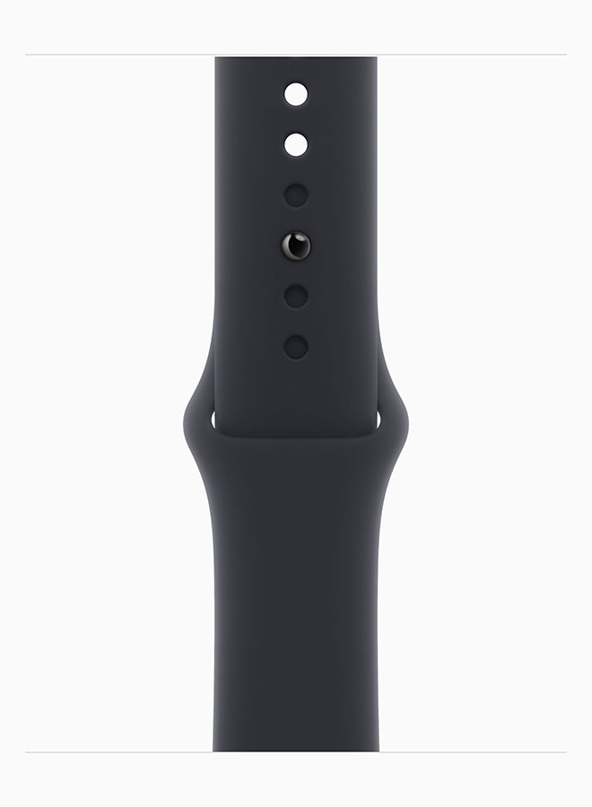 Apple - Watch Series 9 GPS + Cellular 41mm Graphite Stainless Steel Case With Midnight Sport Band - Image 1