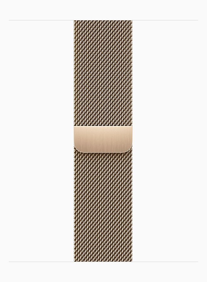 Apple Watch Series 9 GPS + Cellular 41mm Gold Stainless Steel Case With Gold Milanese Loop - Image 3