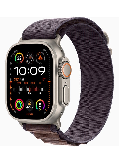 Watch Ultra 2 GPS + Cellular, 49mm Titanium Case With Large (Band fits 165–210mm wrists.) Indigo Alpine Loop
