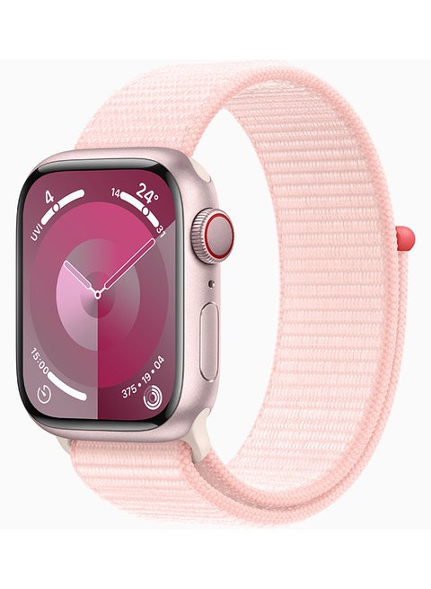 Watch Series 9 GPS + Cellular 45mm Pink Aluminium Case With Light Pink Sport Loop