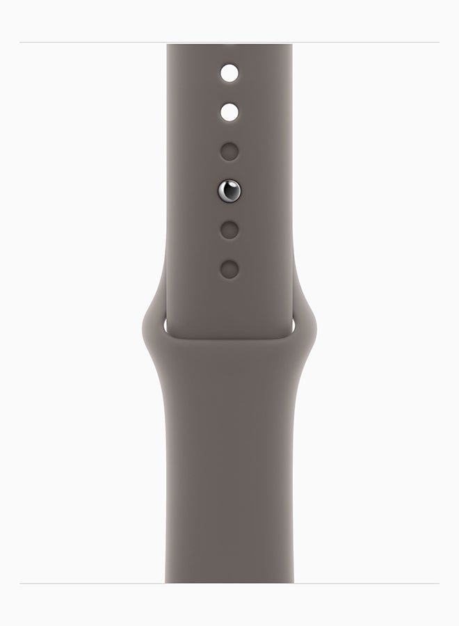 Apple Watch Series 9 GPS + Cellular 41mm Gold Stainless Steel Case With Clay Sport Band - Image 3