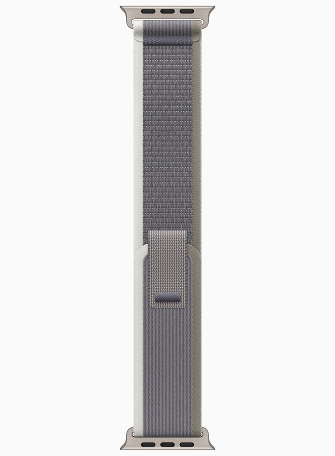 Apple - Watch Ultra 2 GPS + Cellular, 49mm Titanium Case With S/M (Band fits 130–180mm wrists) Green/Grey Trail Loop - Image 1