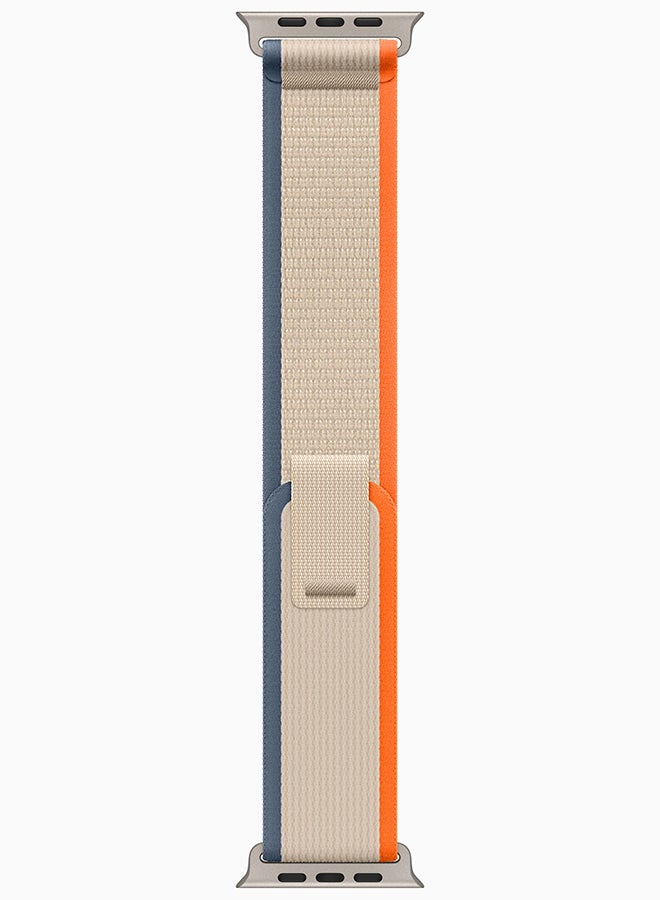 Apple - Watch Ultra 2 GPS + Cellular, 49mm Titanium Case With S/M (Band fits 130–180mm wrists) Orange/Beige Trail Loop - Image 1