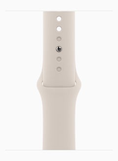 Apple Watch Series 9 GPS 45mm Starlight Aluminium Case With Starlight Sport Band  - Image 3