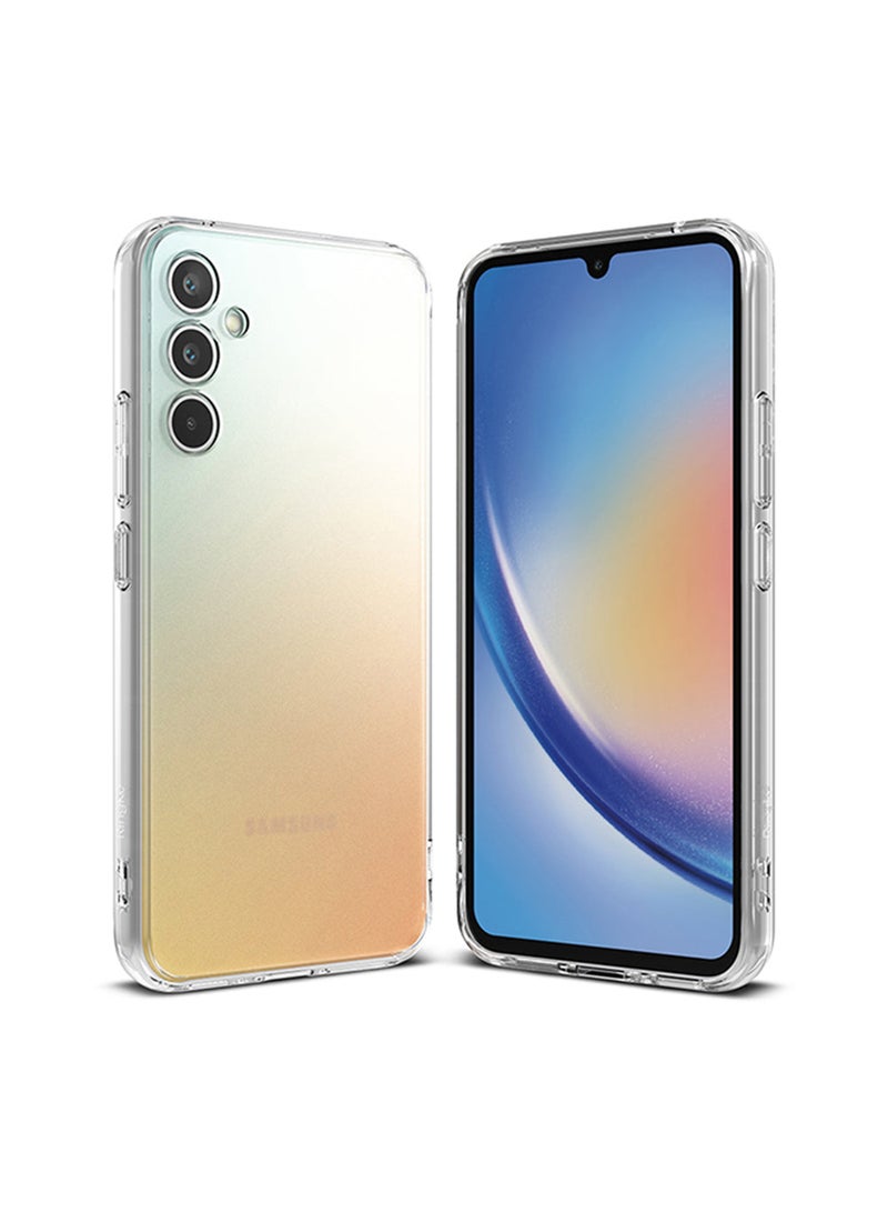 Ringke Fusion Compatible With Samsung Galaxy A34 5G Case Translucent Anti-Scratch Hard PC Back Shockproof TPU Bumper Protective Phone Cover Matte Clear - Image 1