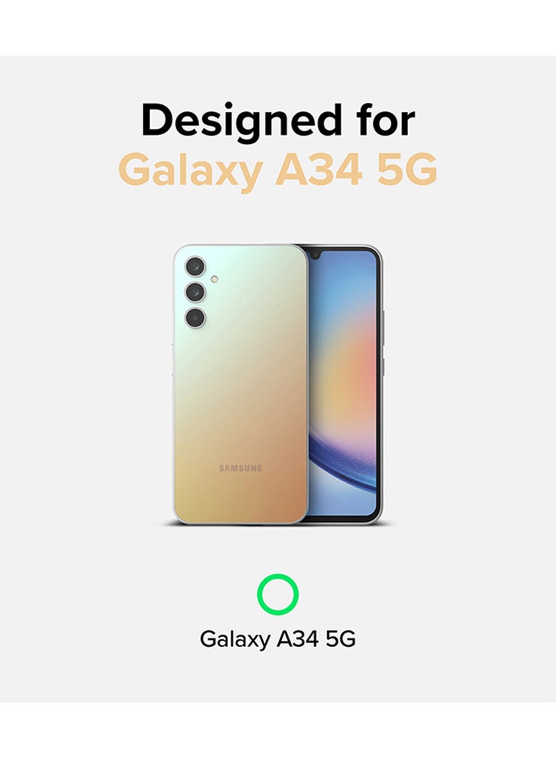 Ringke Fusion Compatible With Samsung Galaxy A34 5G Case Translucent Anti-Scratch Hard PC Back Shockproof TPU Bumper Protective Phone Cover Matte Clear - Image 2