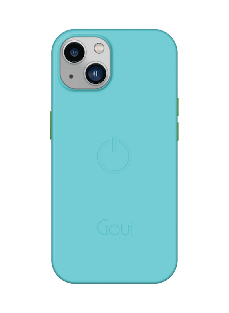 Goui iPhone 15 Case | Full-Coverage | MagSafe | Wireless Friendly | Colorful | Soft Touch | Magnetic Design for Mount Cyan Blue - Image 1