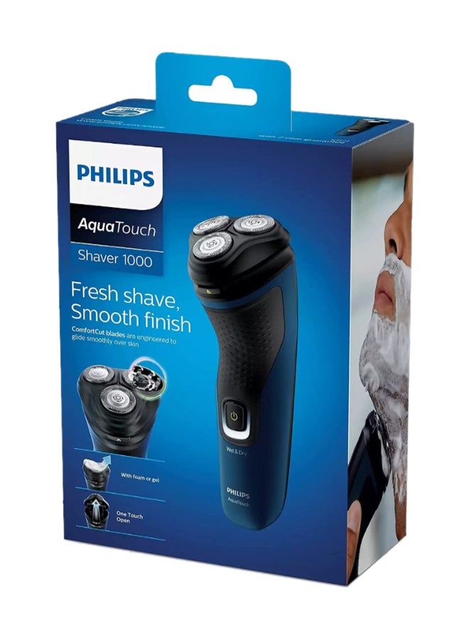 Philips 1000 Wet or Dry Electric Shaver 2 PIN S1121/41, International Version Black/Blue - Image 4