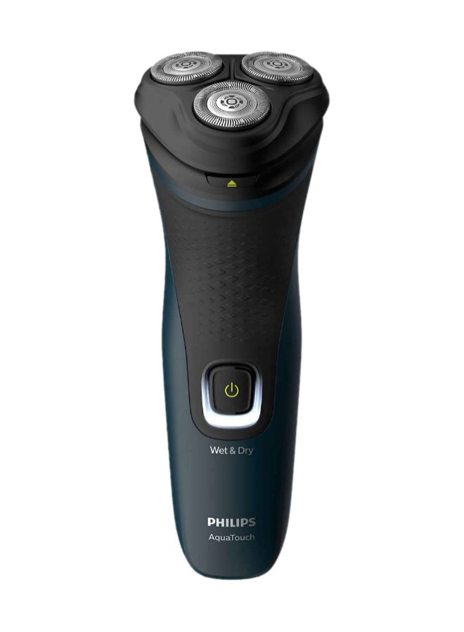 Philips 1000 Wet or Dry Electric Shaver 2 PIN S1121/41, International Version Black/Blue - Image 1