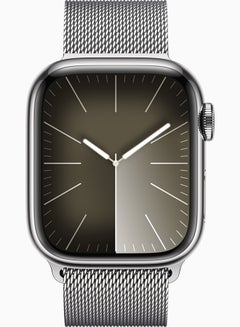 Apple Watch Series 9 GPS + Cellular 45mm Silver Stainless Steel Case With Silver Milanese Loop  - Image 2