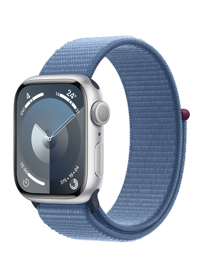 Watch Series 9 GPS 41mm Silver Aluminium Case With Winter Blue Sport Loop - pnsku/N53437797A/45/_/1715699356/3e7f9e79-97f0-455e-a6cb-e9a355be6dc9
