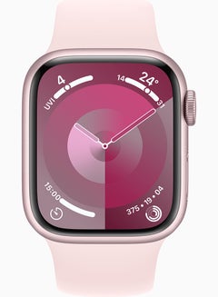 Apple Watch Series 9 GPS 41mm Pink Aluminium Case With Light Pink Sport Band  - Image 2