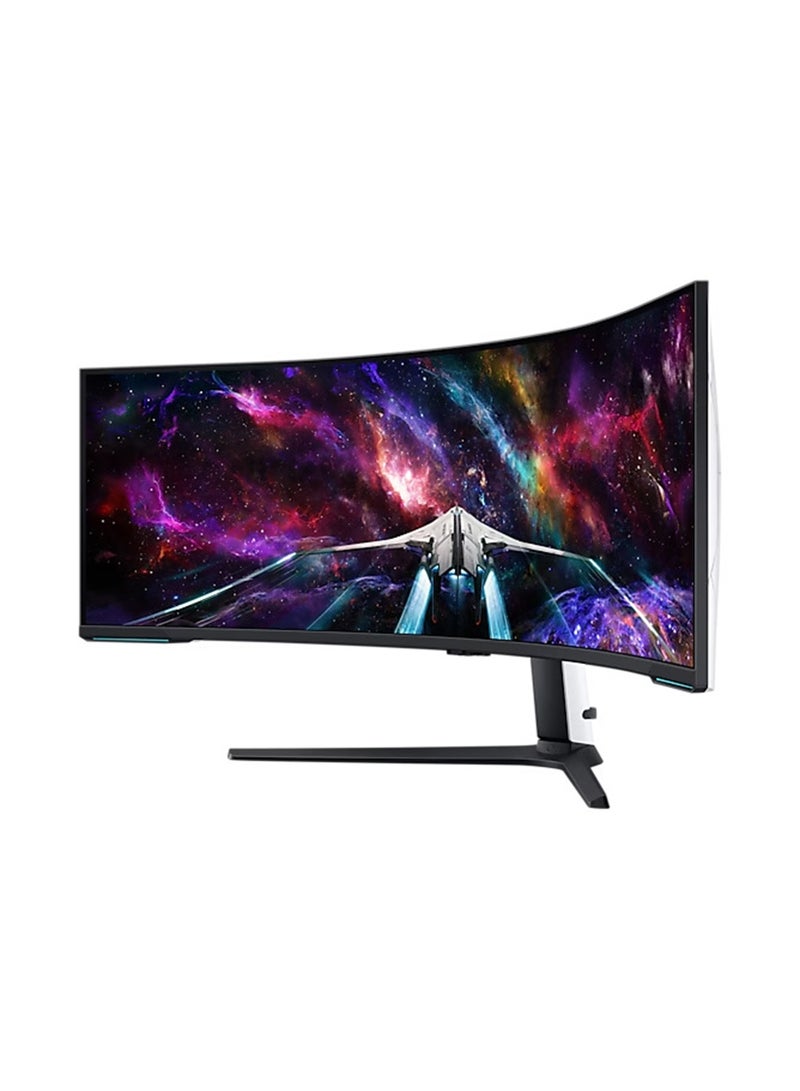 Samsung - 57 inch Odyssey Neo G9 Dual UHD 240 Hz 1ms 1000R Curved Quantum Matrix Gaming Monitor, 140 PPI, Display HDR, AMD FreeSync, Swirl/Tilt LS57CG952NMXUE White - Image 1