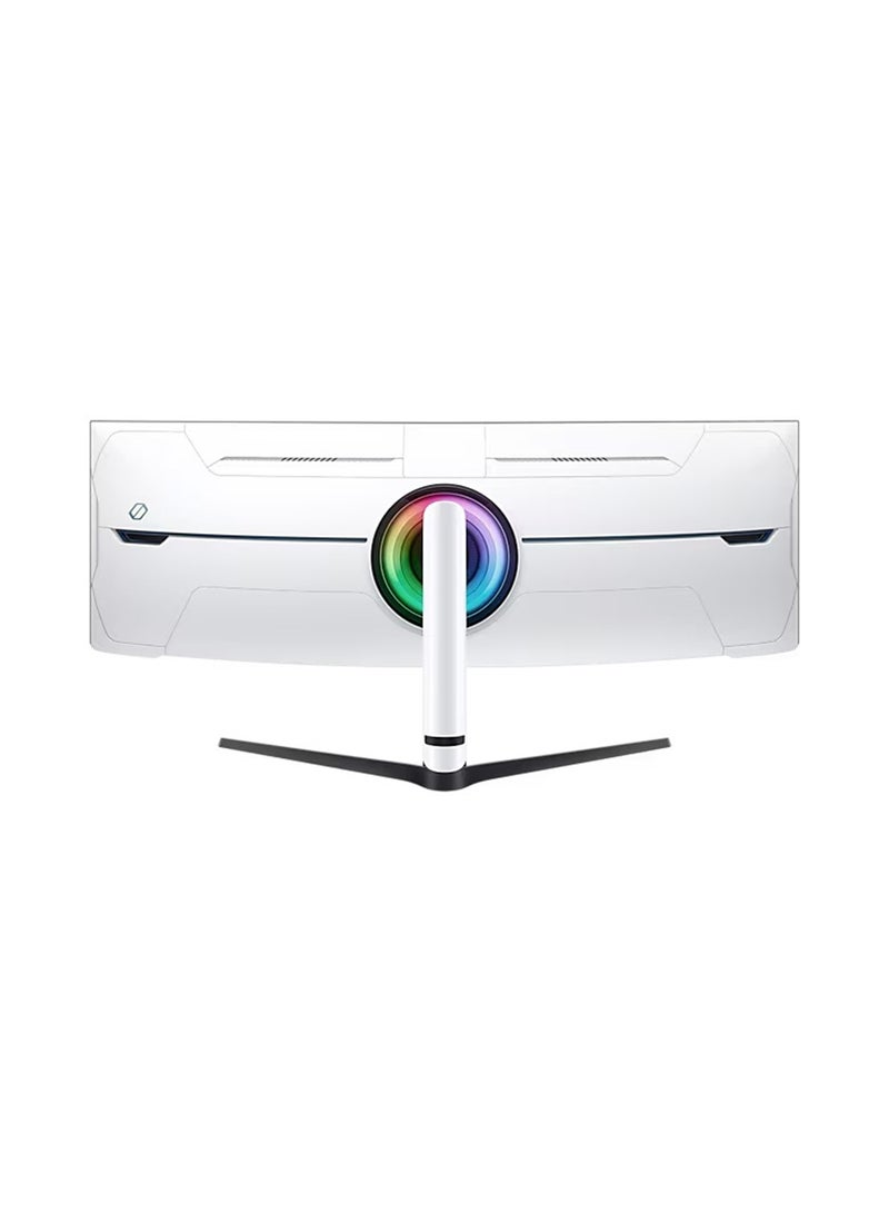 Samsung - 57 inch Odyssey Neo G9 Dual UHD 240 Hz 1ms 1000R Curved Quantum Matrix Gaming Monitor, 140 PPI, Display HDR, AMD FreeSync, Swirl/Tilt LS57CG952NMXUE White - Image 1