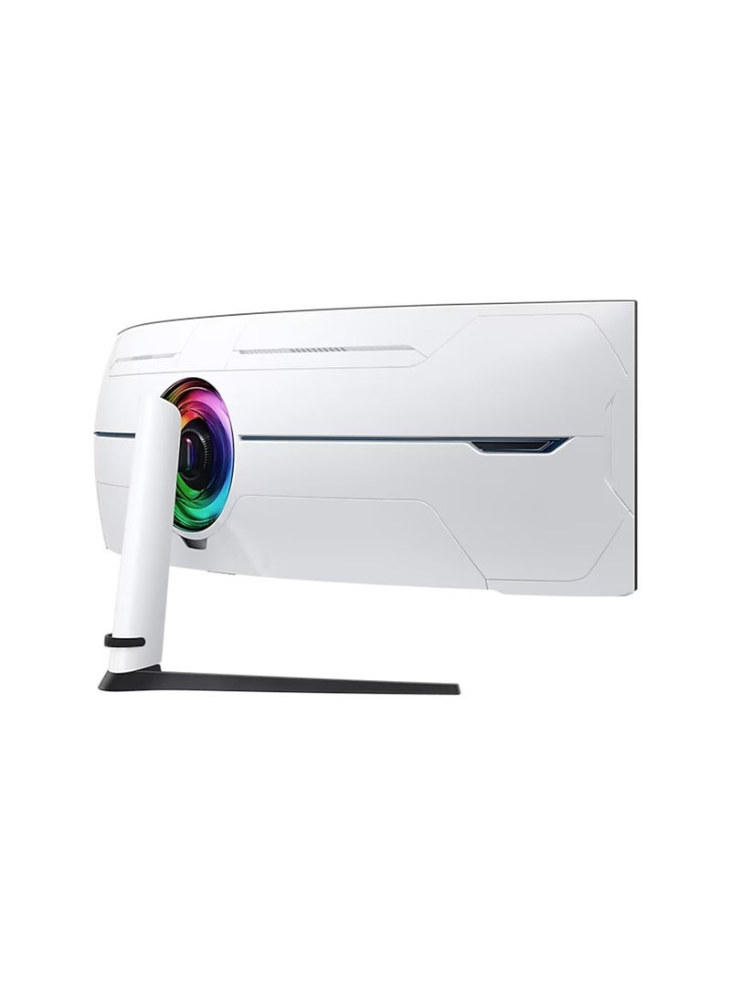 Samsung - 57 inch Odyssey Neo G9 Dual UHD 240 Hz 1ms 1000R Curved Quantum Matrix Gaming Monitor, 140 PPI, Display HDR, AMD FreeSync, Swirl/Tilt LS57CG952NMXUE White - Image 1