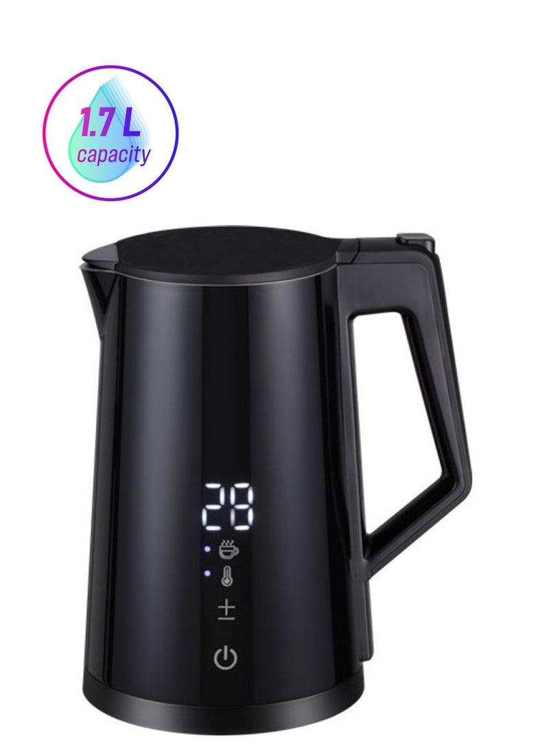 DAEWOO - Smart Kettle, Capacity With Digital Temp Display 1.7 L 2200 W DEK-815E Black - Image 1