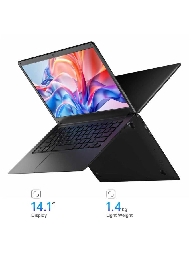 إنجو لاب توب N2 بشاشة 14.1 بوصة، معالج Intel Celeron N3350 ثنائي النواة من الجيل الحادي عشر / ذاكرة وصول عشوائي (رام) سعة 4 جيجابايت / قرص اس اس دي سعة 256 جيجابايت / نظام التشغيل ويندوز10، أسود أسود - Image 3