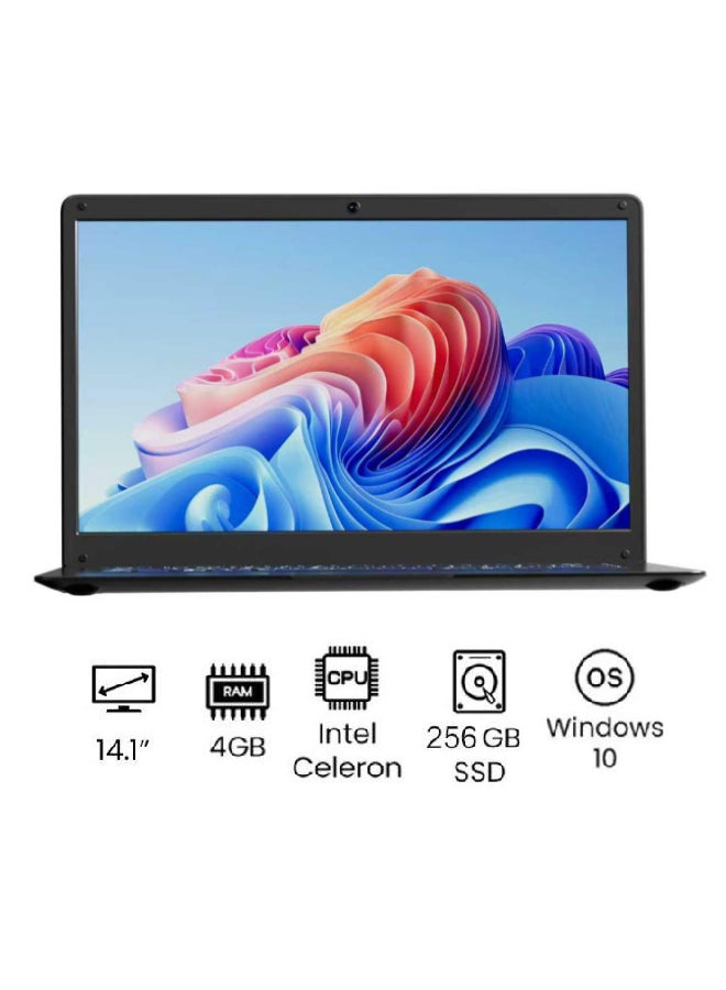 InnJoo N2 Laptop With 14.1 Inch Display, Intel Core Celeron N3350 Processor/4GB RAM DDR4 /256GB SSD/Windows 10/ Black - Image 1