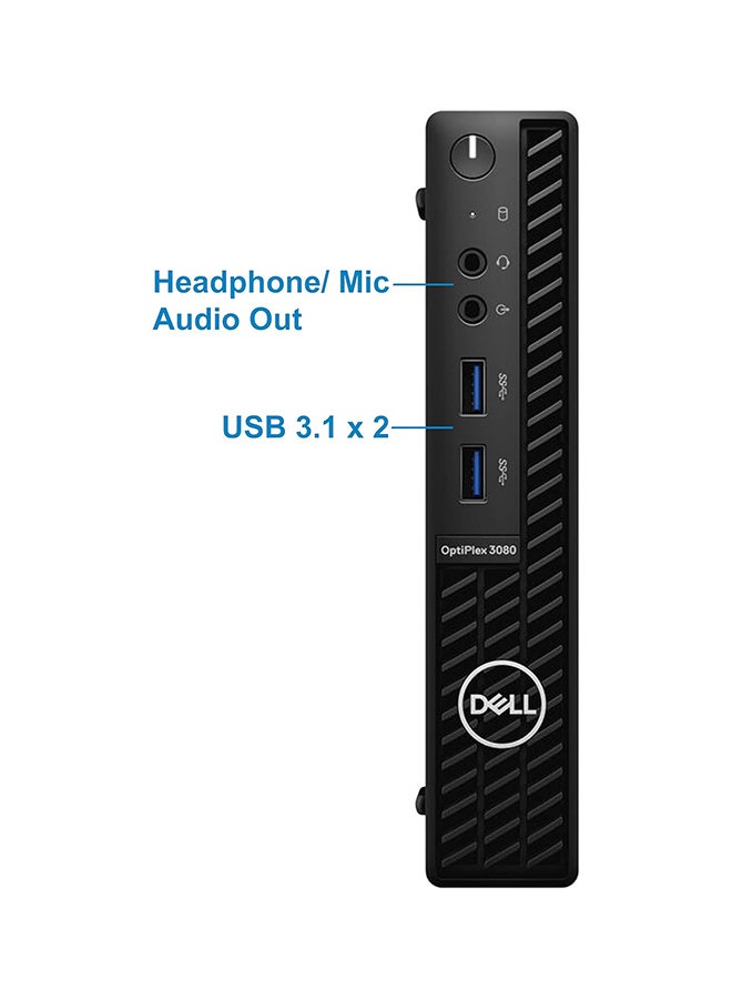 DELL - OptiPlex 3080 Micro Desktop Computer – 10th gen Intel Core i5-10500T Up to 3.8GHz - 16GB RAM, 512GB M.2 NVME SSD, AC Wi-Fi, Bluetooth, DisplayPort, HDMI - Windows 10 Pro english black - Image 1