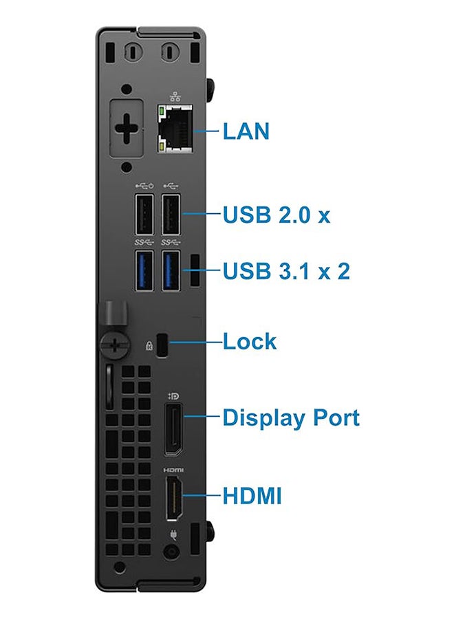 DELL - OptiPlex 3080 Micro Desktop Computer – 10th gen Intel Core i5-10500T Up to 3.8GHz - 16GB RAM, 512GB M.2 NVME SSD, AC Wi-Fi, Bluetooth, DisplayPort, HDMI - Windows 10 Pro english black - Image 1