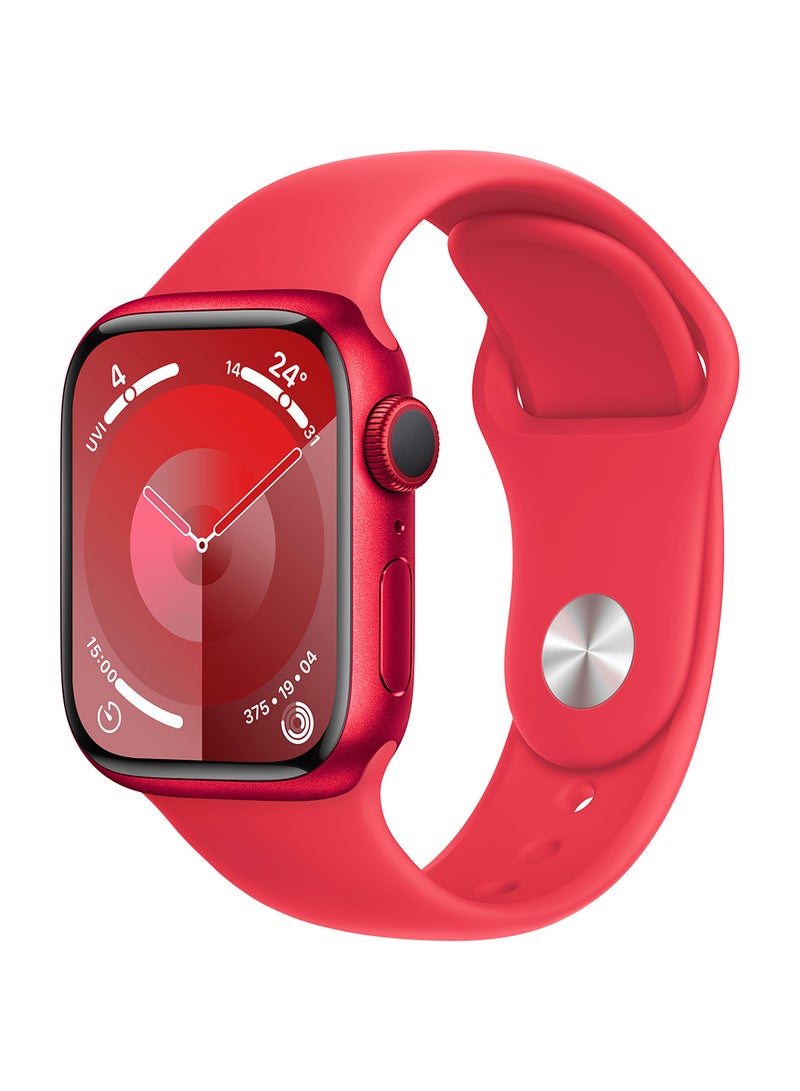 Apple - Watch Series 9 GPS + Cellular 41mm (PRODUCT)RED Aluminium Case With (PRODUCT)RED Sport Band - Image 1