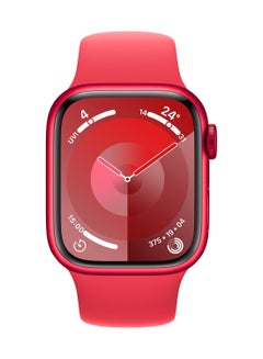 Apple Watch Series 9 GPS 41mm Aluminium Case With Red Sport Band  - Image 2