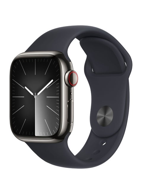 Watch Series 9 GPS + Cellular 45mm Graphite Stainless Steel Case With Midnight Sport Band